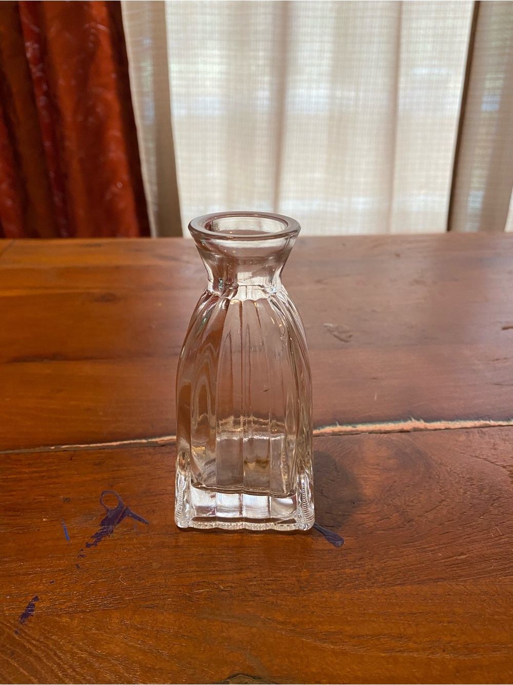 Clear Glass Decorative Bud Vase